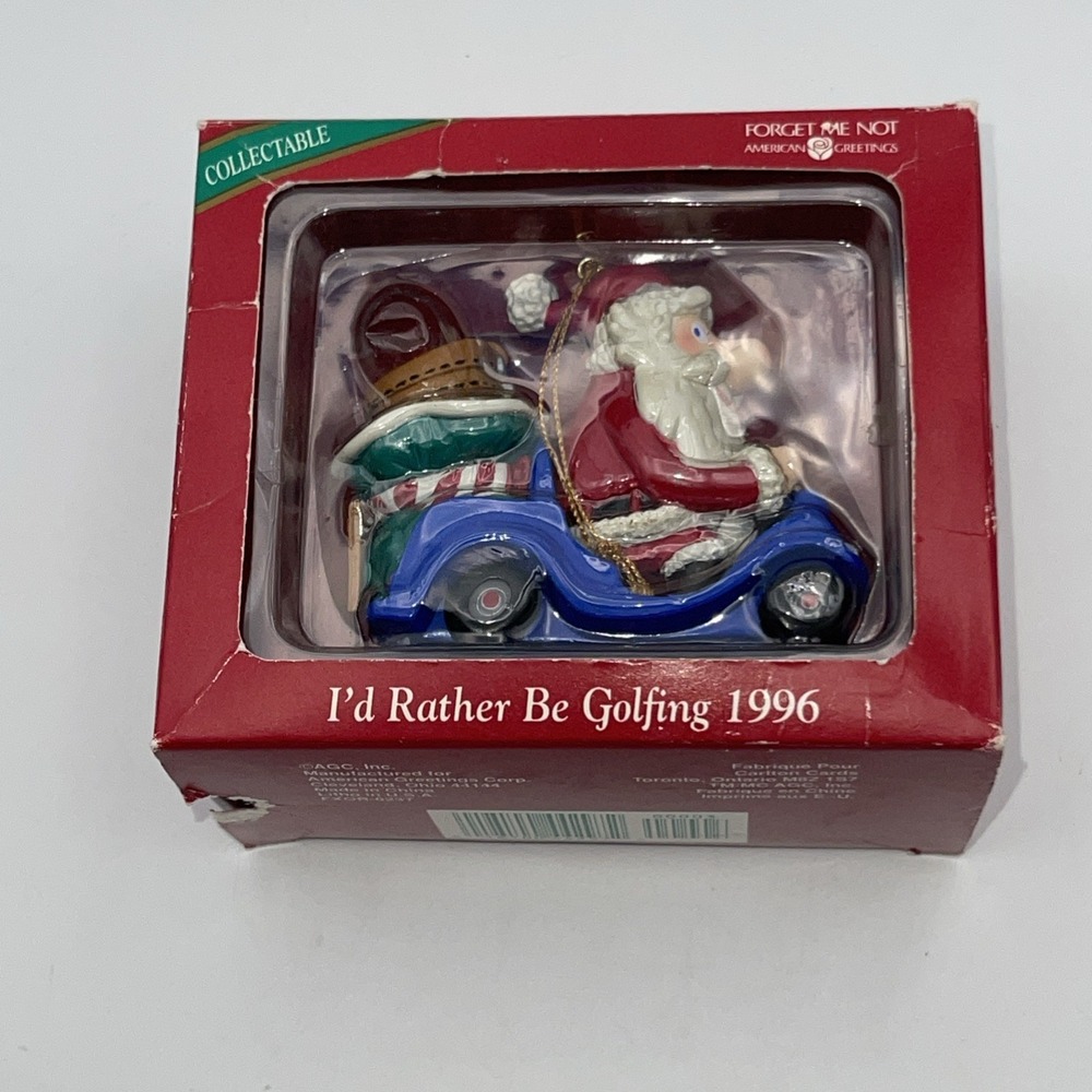 I'd Rather Be‎ Golfing 1996 Santa American Greetings Collectible Ornament